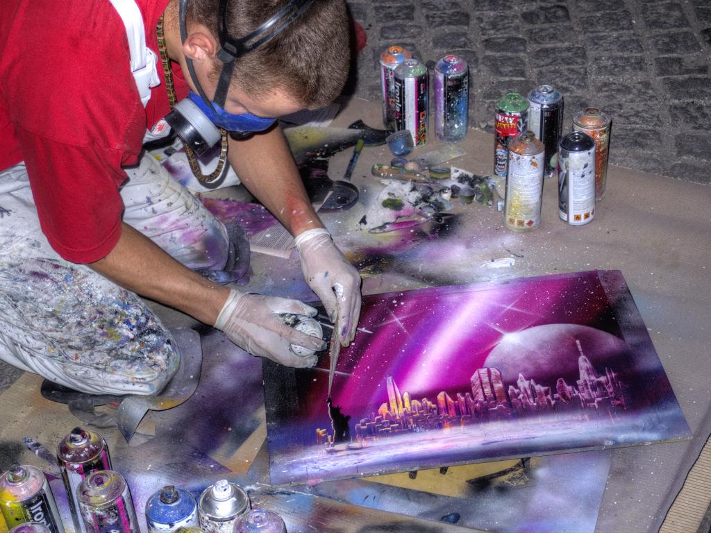 Event, People, Urban photograph Spray Painting at Sofia Breathes Festival. by Sergey Vasilev on PhotoCodex